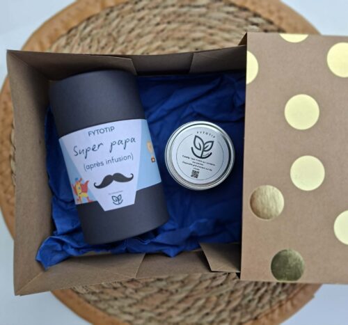 Coffret cadeau "Pommade muscle & tisane papa"